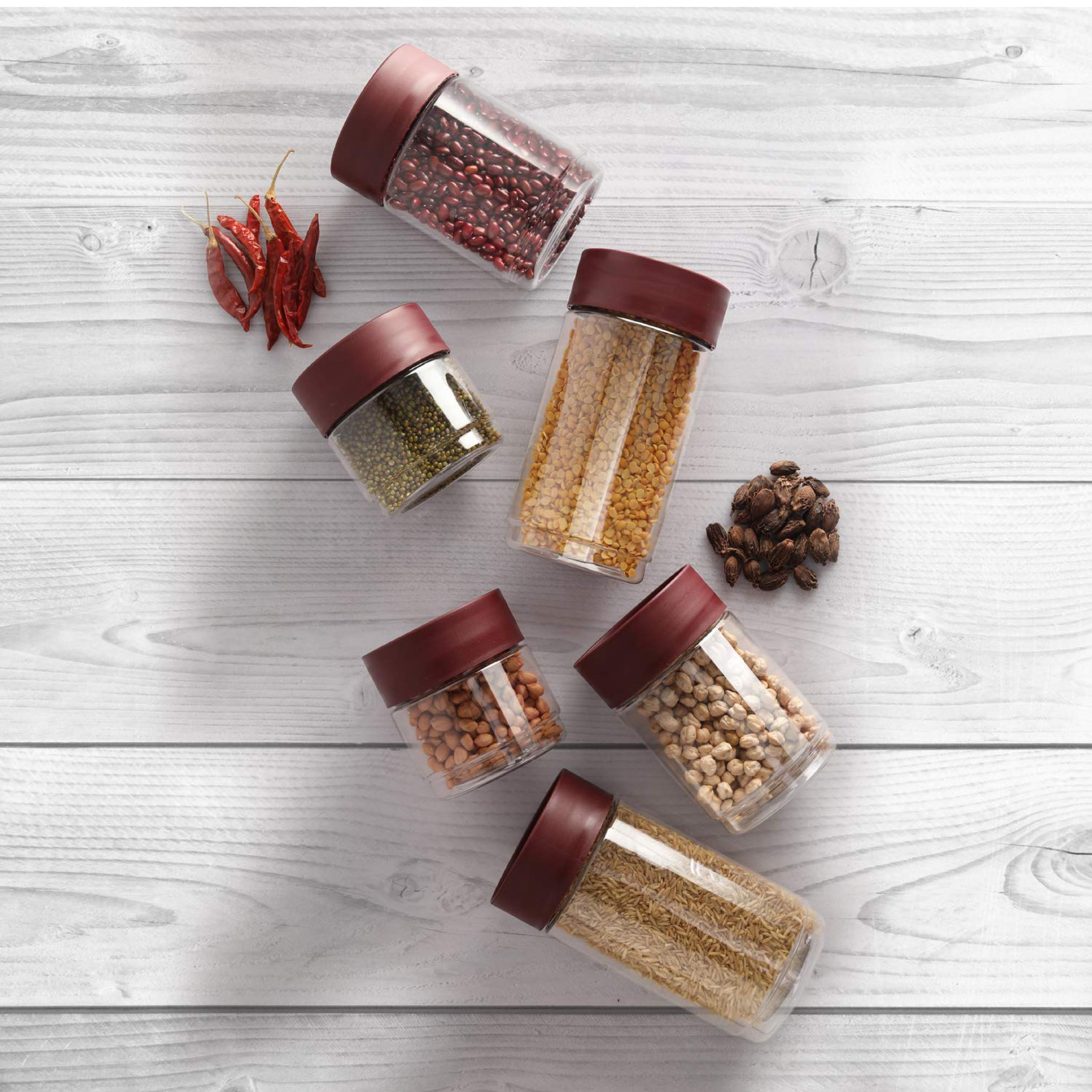 Modustack Pet Container, Set of 9 Maroon / Set of 9