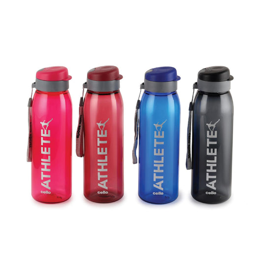 Athlete PET water Bottle 800ml, 4Pcs Set, Assorted Assorted / 800 ml