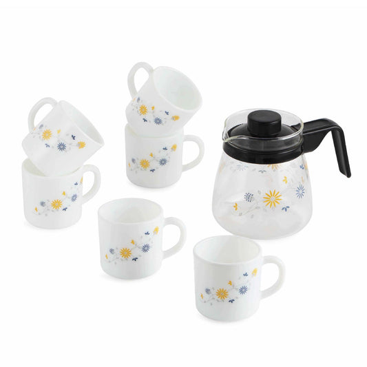 Dazzle Coffee Set 7pc - Blooming Daisy 7 Pcs