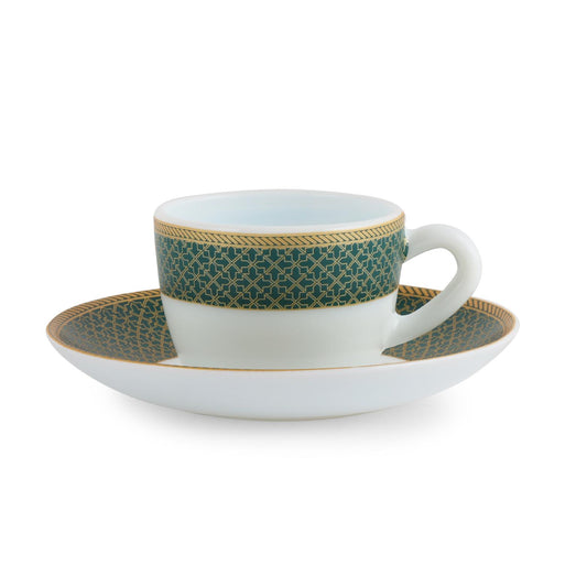 Solitaire Cup & Saucer - Emerald 6 Pcs