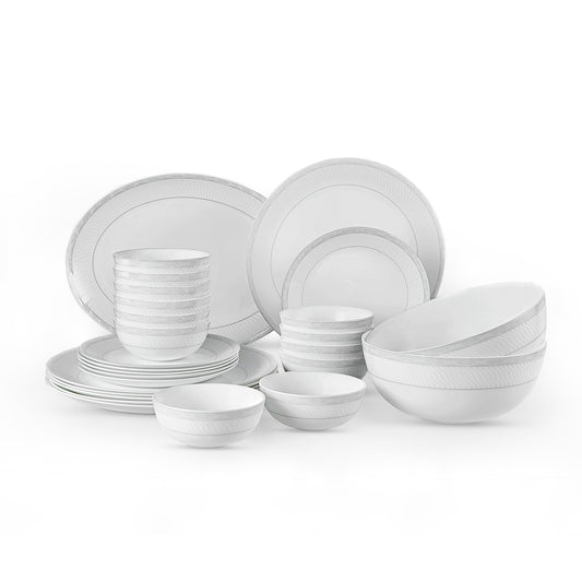 Feather Plus Opalware Dinner Set, Grace 27 Pcs