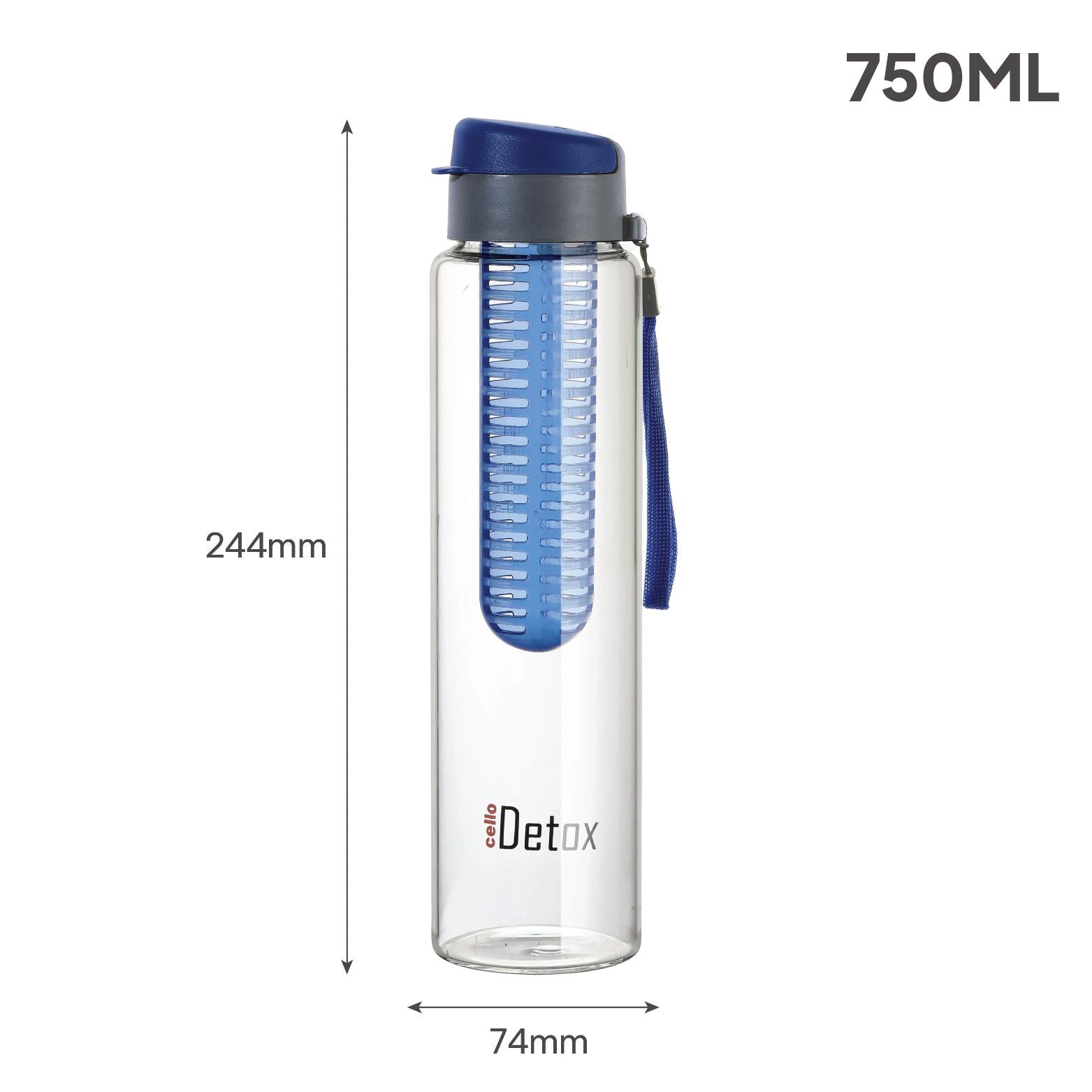 Detox Borosilicate Infuser 750ml Blue / 750 ml