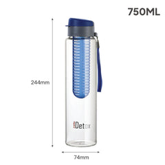 Detox Borosilicate Infuser 750ml Blue / 750 ml