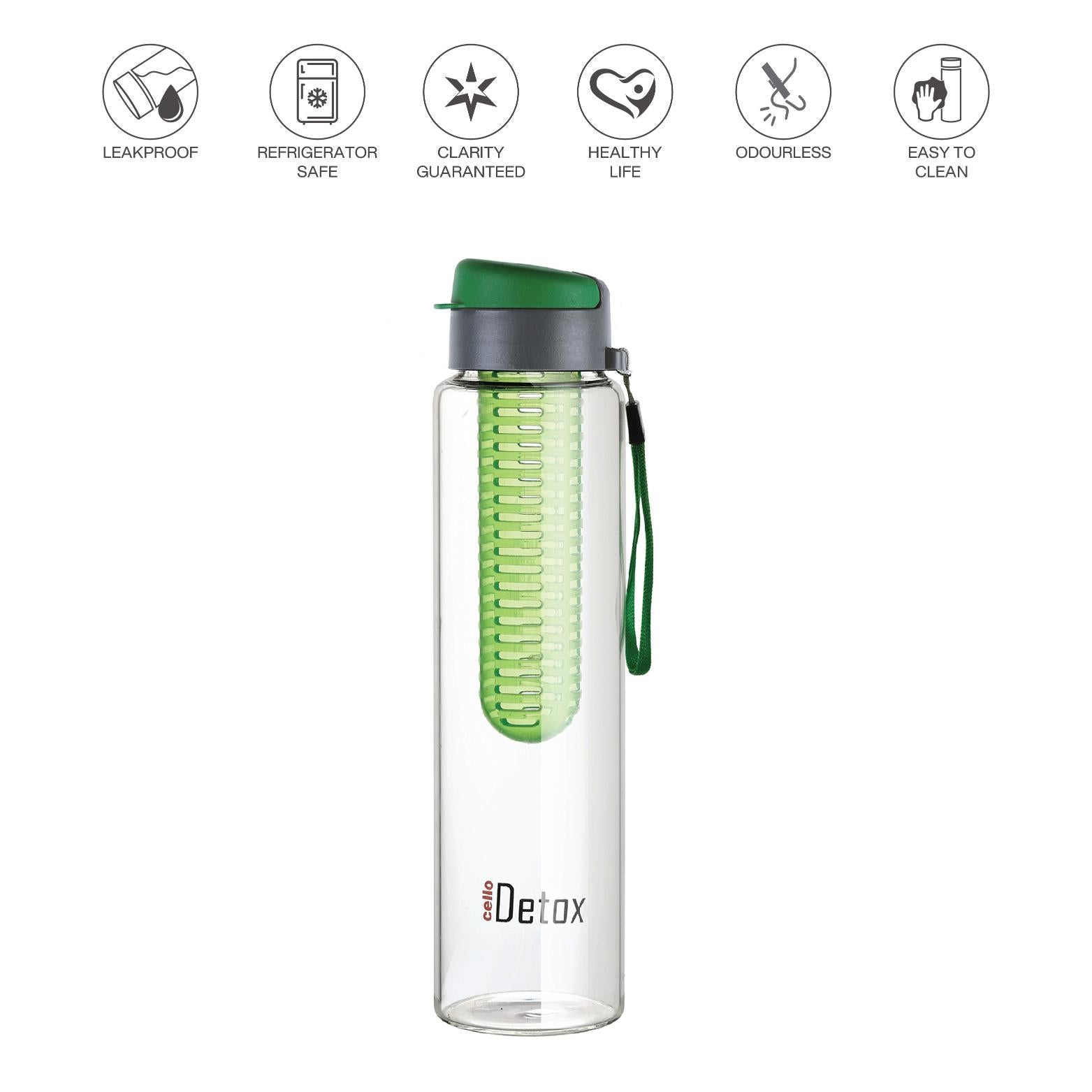 Detox Borosilicate Infuser 750ml Green / 750 ml