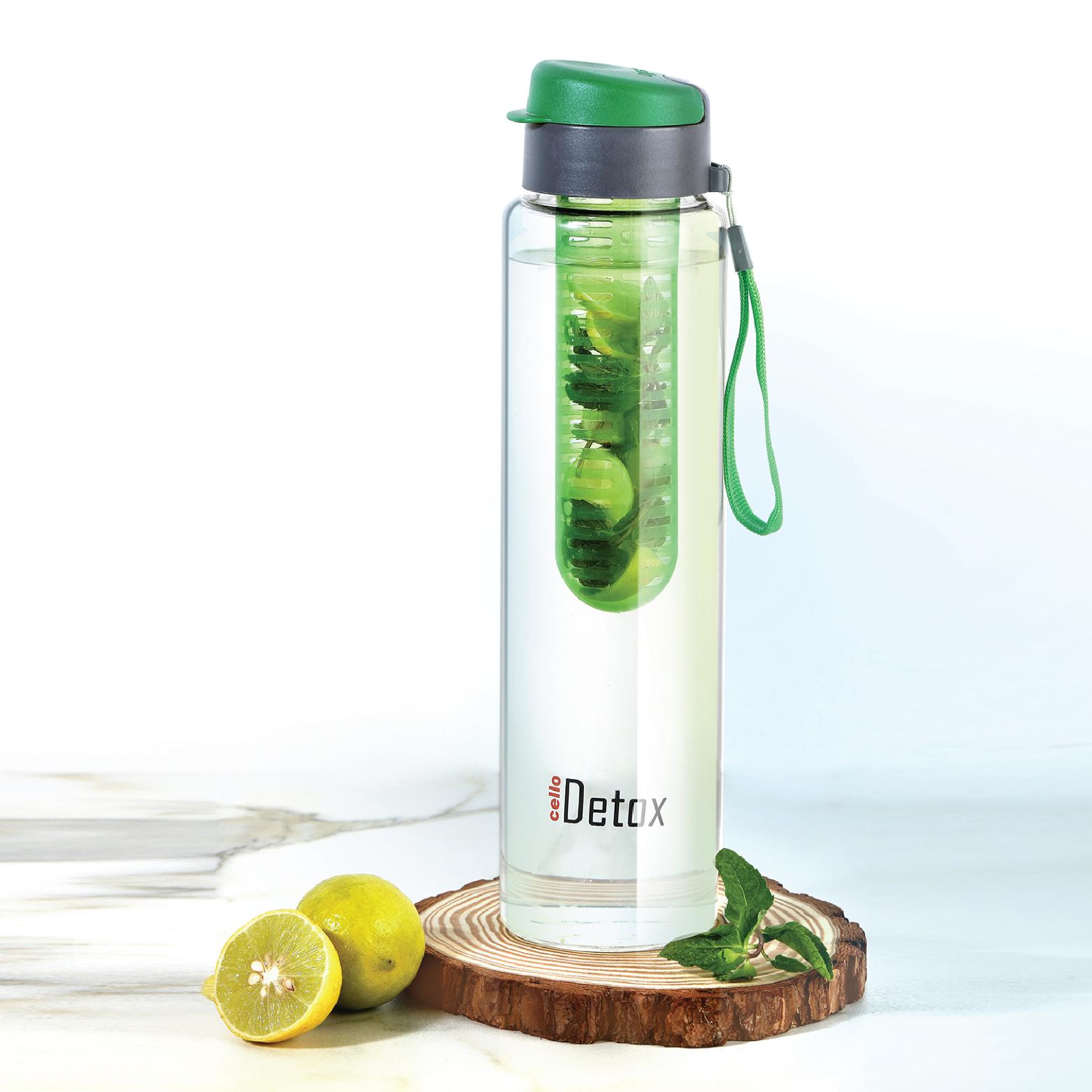 Detox Borosilicate Infuser 750ml Green / 750 ml
