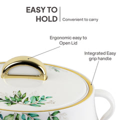 Midas Insulated Casserole Set of 3, 500ml+1000ml+1500ml White / 500ml+1000ml+1500ml