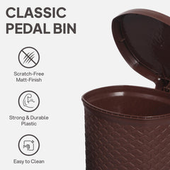 Classic Pedal Dustbin Brown / 6 Litre