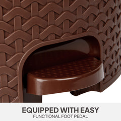 Classic Pedal Dustbin Brown / 12 Litre