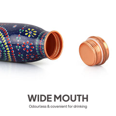 Cop- Pura Good Earth Copper Bottle,1000 ml Mandala / 1000 ml