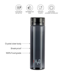 H2O Round  PET Water Bottle, Set Of 6 Assorted 1000 ml Each Assorted / 1000 ml