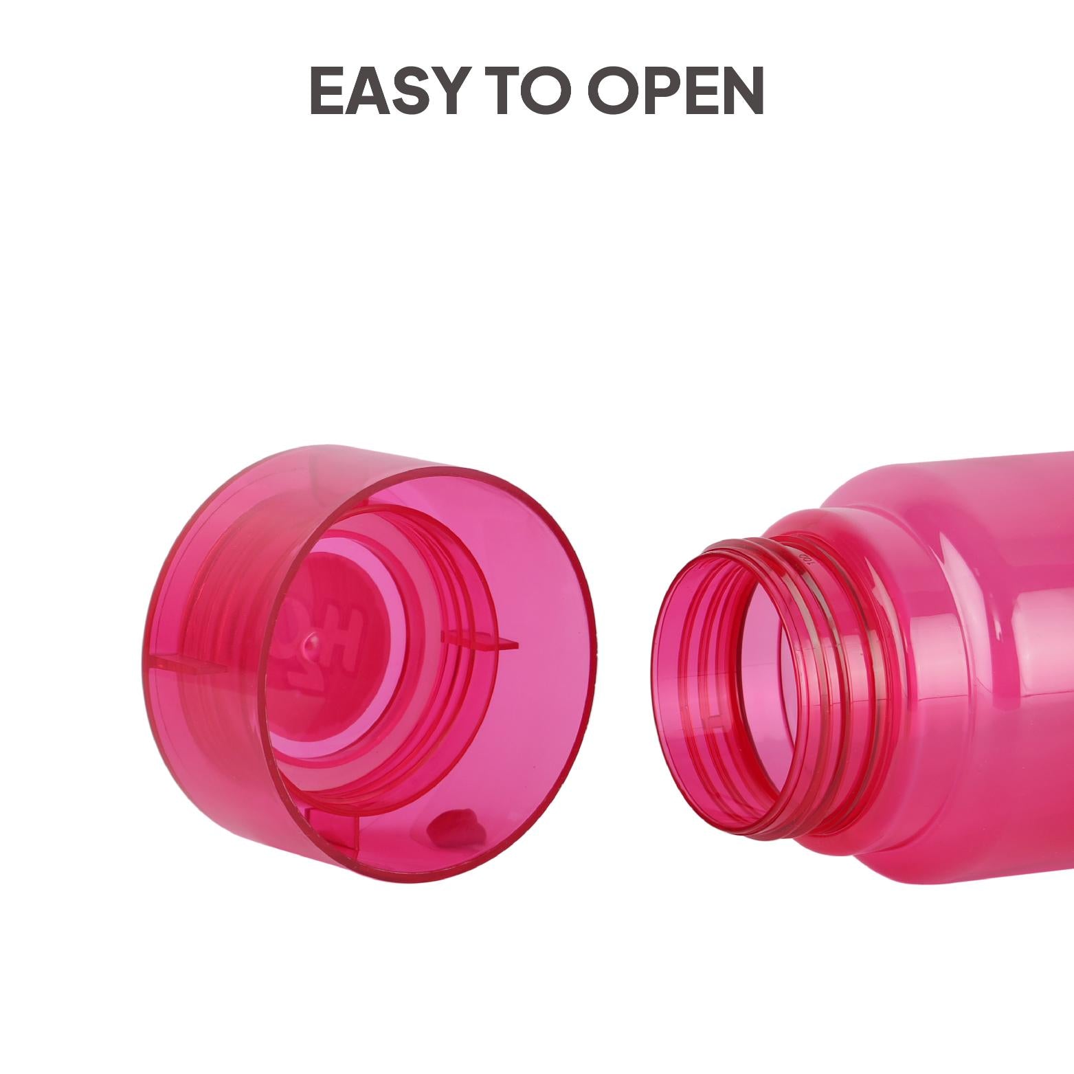 H2O Round  PET Water Bottle, Set Of 6 Assorted 1000 ml Each Assorted / 1000 ml