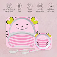 Hop In the Zoo Kids Melamine Plate Lady Bug