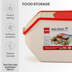 Max Fresh Modustore Plastic Onion And Potato Keeper Red