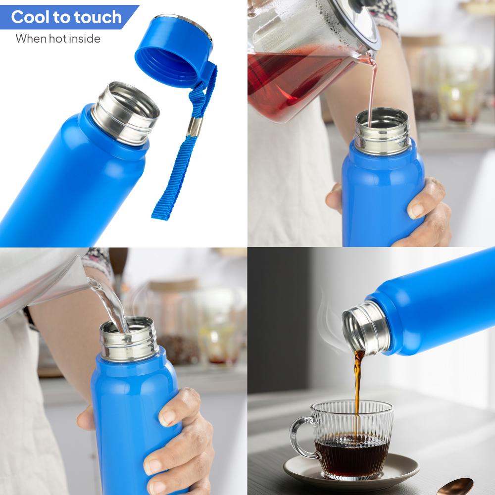 Puro Steel X Benz 900 Insulated bottle, 650 ml Blue / 650 ml