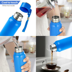 Puro Steel X Benz 900 Insulated bottle, 650 ml Blue / 650 ml