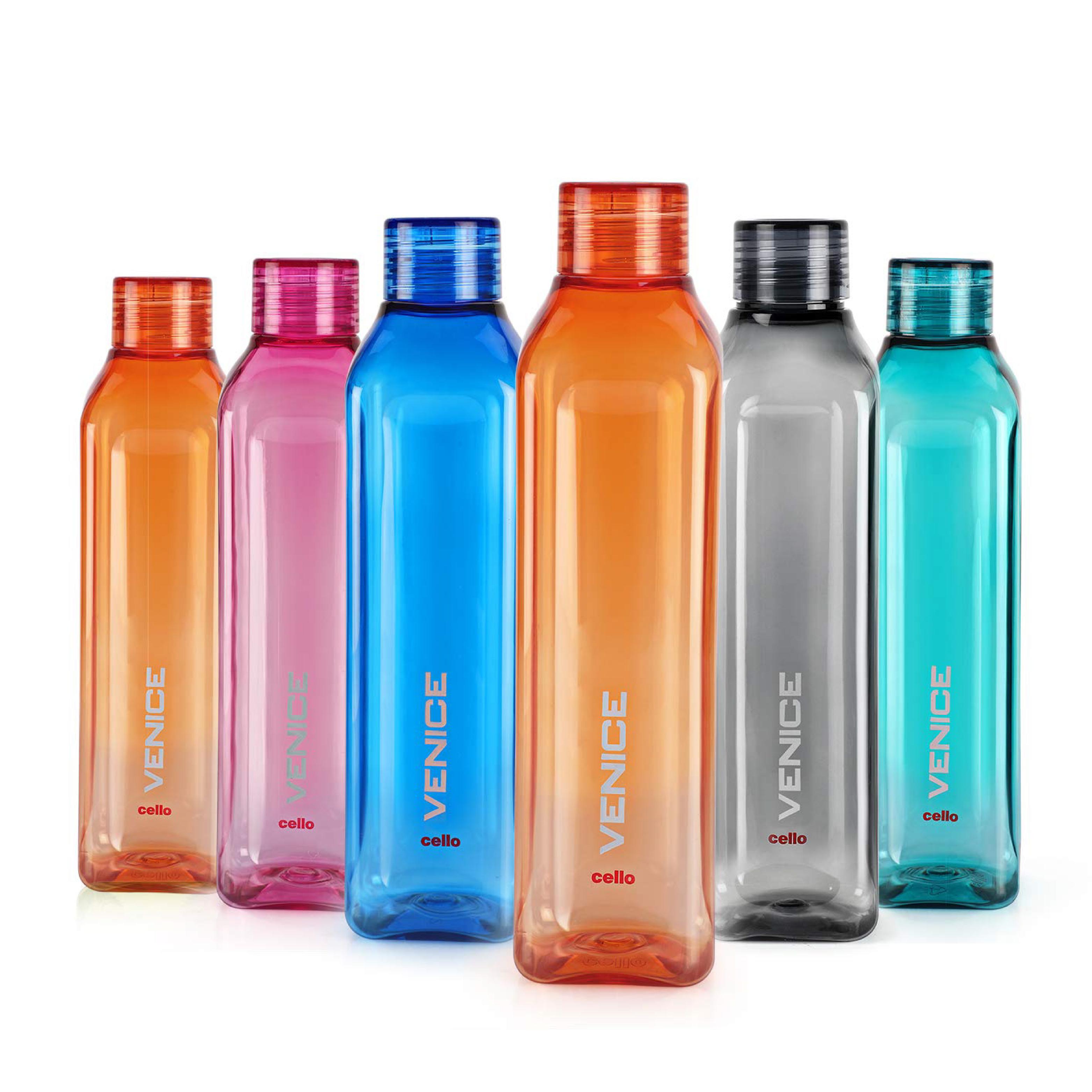 Venice Plastic Water Bottle, Multicolour Multicolour / 6 Pieces