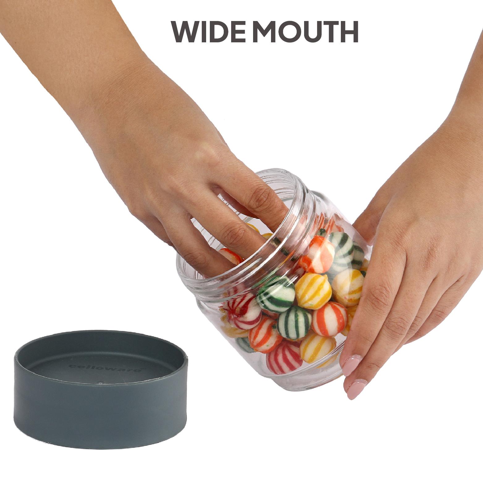 Modustack Glassy Storage Jar Grey / 500 ml x 6