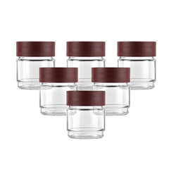 Modustack Glassy Storage Jar Maroon / 500 ml x 6