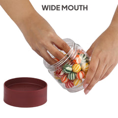 Modustack Glassy Storage Jar Maroon / 500 ml x 6