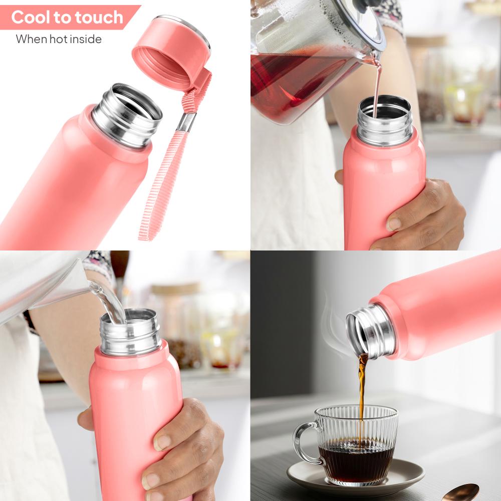 Puro Steel X Benz 900 Insulated bottle, 650 ml Pink / 650 ml