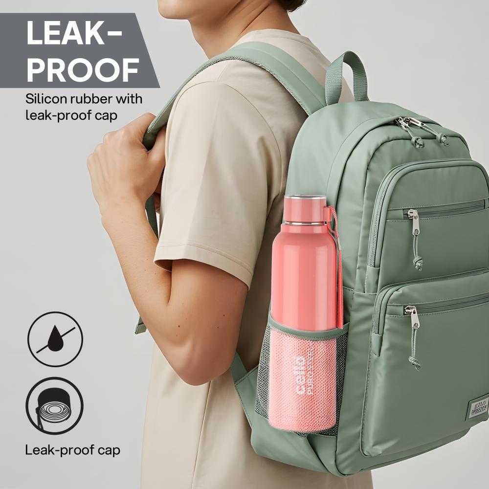 Puro Steel X Benz 900 Insulated bottle, 650 ml Pink / 650 ml