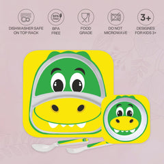 Hop In the Zoo Kids Melamine Plate Crocodile