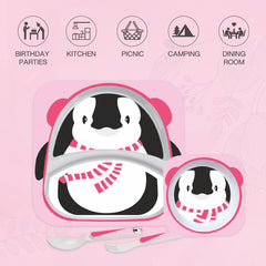 Hop In the Zoo Kids Melamine Plate Penguin
