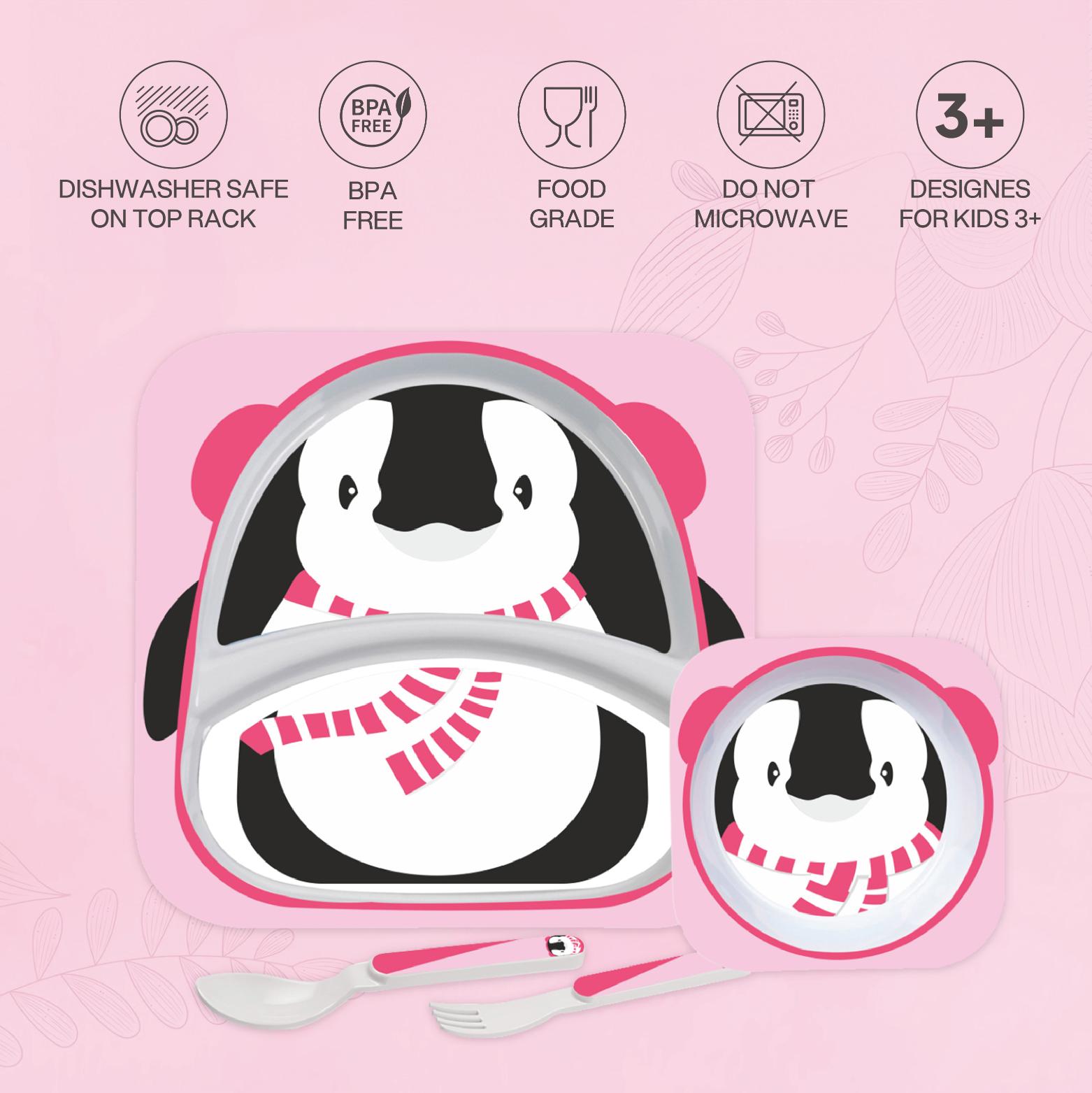 Hop In the Zoo Kids Melamine Plate Penguin