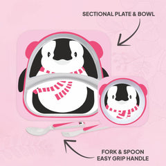 Hop In the Zoo Kids Melamine Plate Penguin