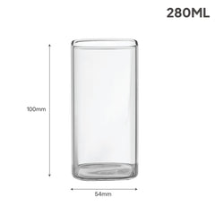 Roma Square 280ml Borosilicate Tumbler 6pcs Set 6 Pcs