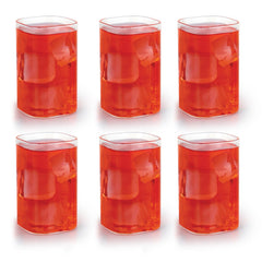 Roma Square 330ml Borosilicate Tumbler 6pcs Set 6 Pcs