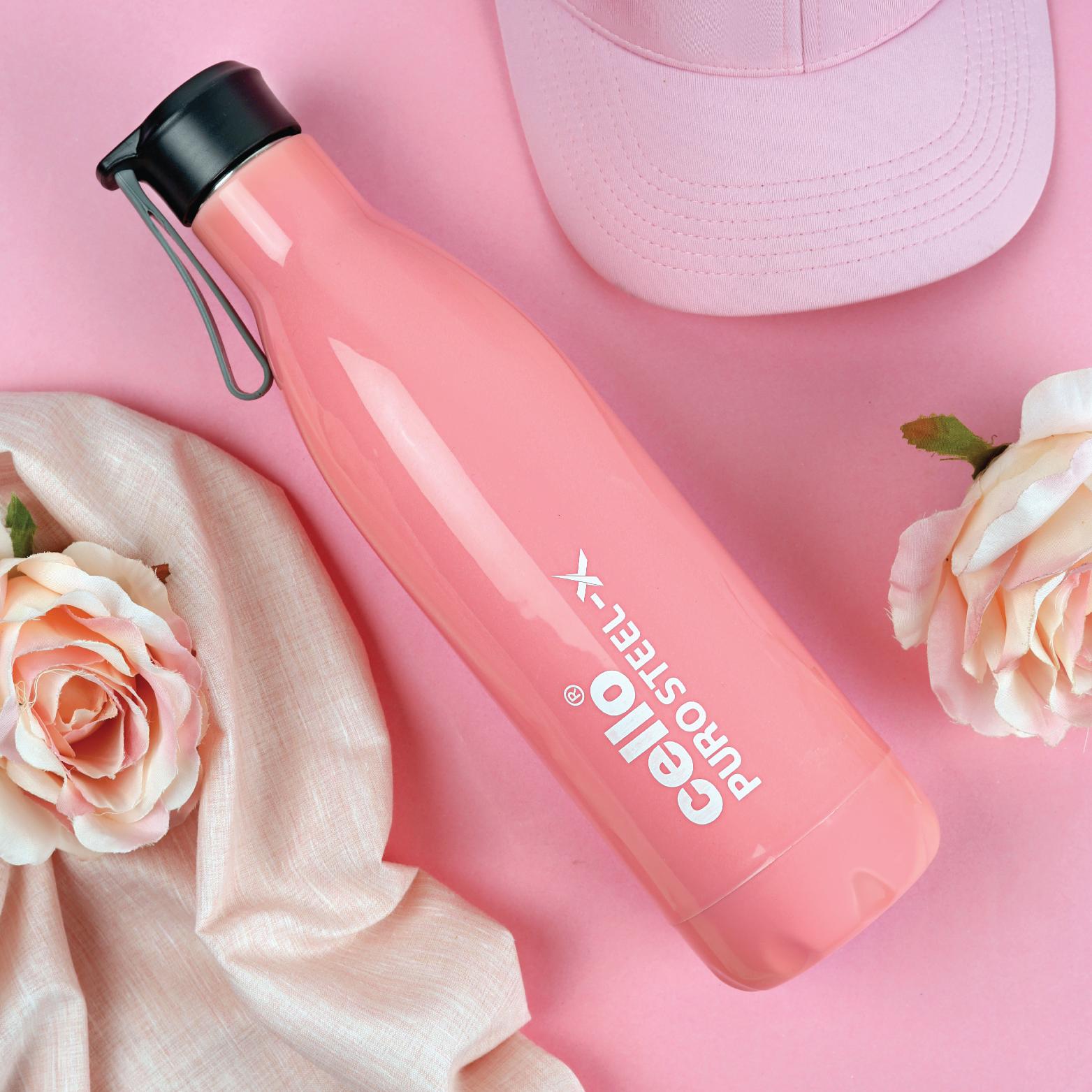 Puro Steel-X Neo 600 Insulated Water Bottle Pink / 480 ml