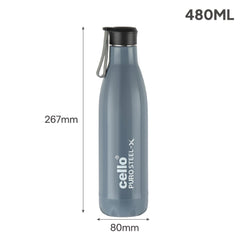 Puro Steel-X Neo 600 Insulated Water Bottle Grey / 480 ml