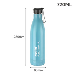 Puro Steel-X Neo 900 Insulated Water Bottle, 720ml Blue / 720ml