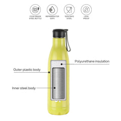 Puro Steel-X Neo 900 Insulated Water Bottle, 720ml Yellow / 720ml