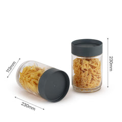 Modustack Glassy Storage Jar Grey / 1.5 Litre x 6