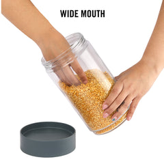 Modustack Glassy Storage Jar Grey / 2 Litre x 6