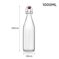Aquaria Glass Bottle, 1000 Ml Clear / 1000 ml