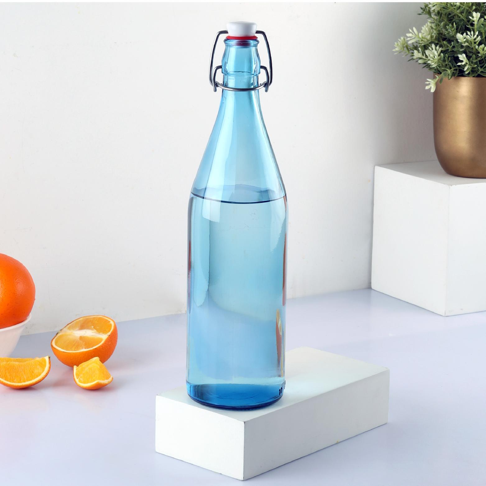 Aquaria Glass Bottle, 1000 Ml Blue / 1000 ml