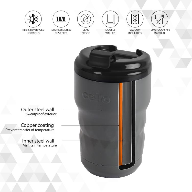 Nomad Vacum Insulated Travel Mug Silver / 350ml