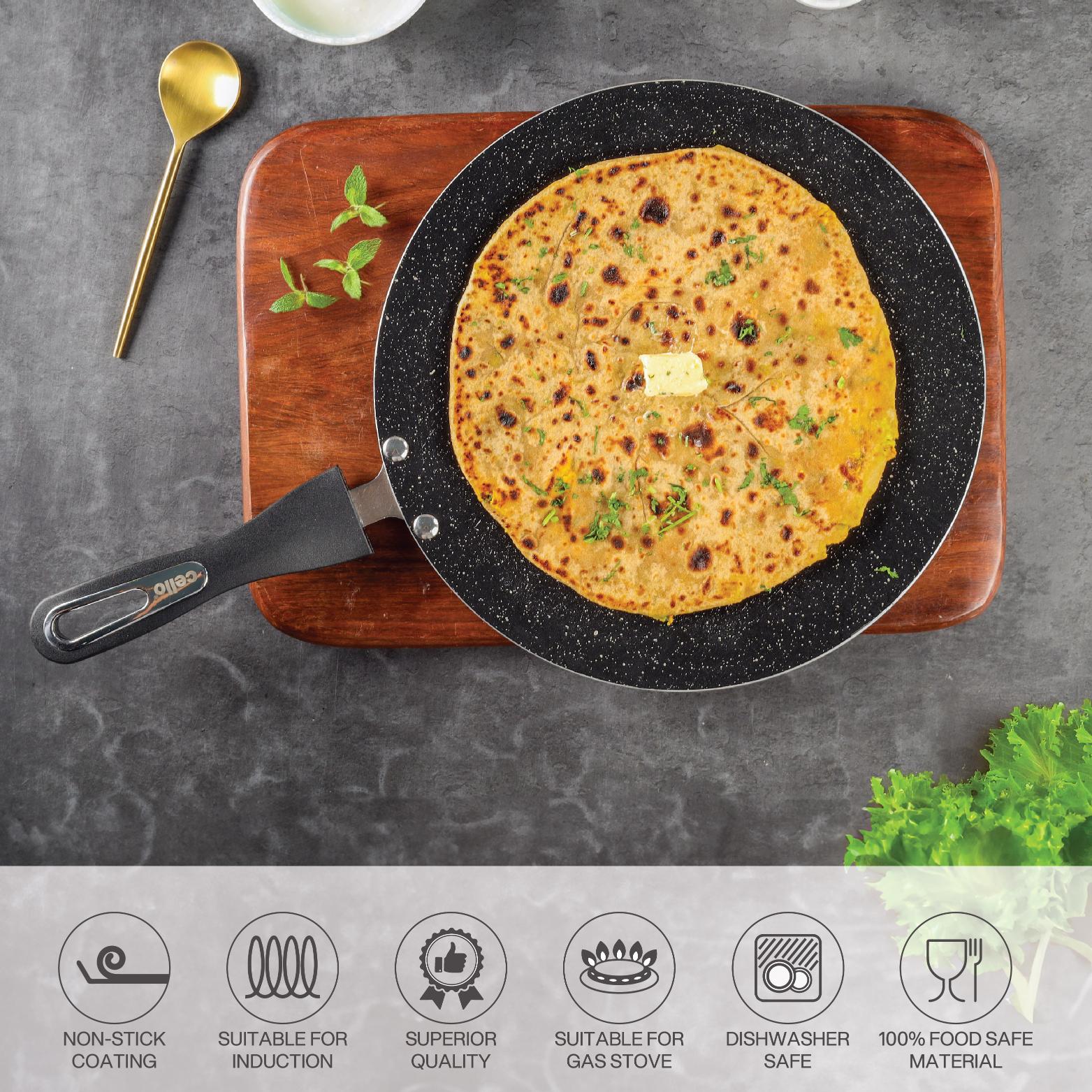 Granitas Premium Induction Non Stick Flat Tawa 28 cm