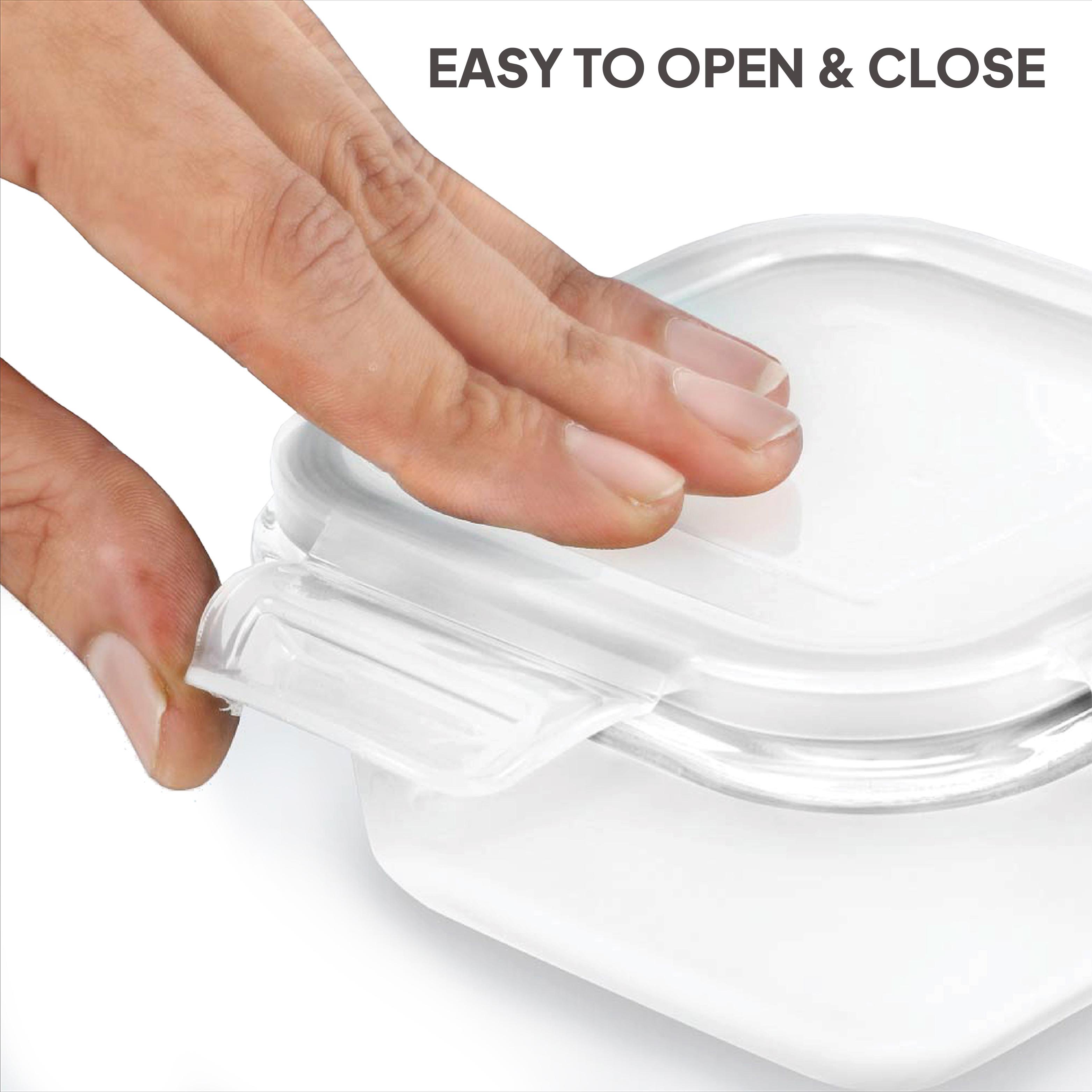 Royale Borosilicate Glass Lunch Boxes, Set of 2, Horizontal Jacket Square