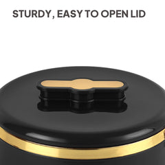 Exotic Insulated Casserole, Set of 3, 500ml+1000ml+1500ml Black / 500ml+1000ml+1500ml