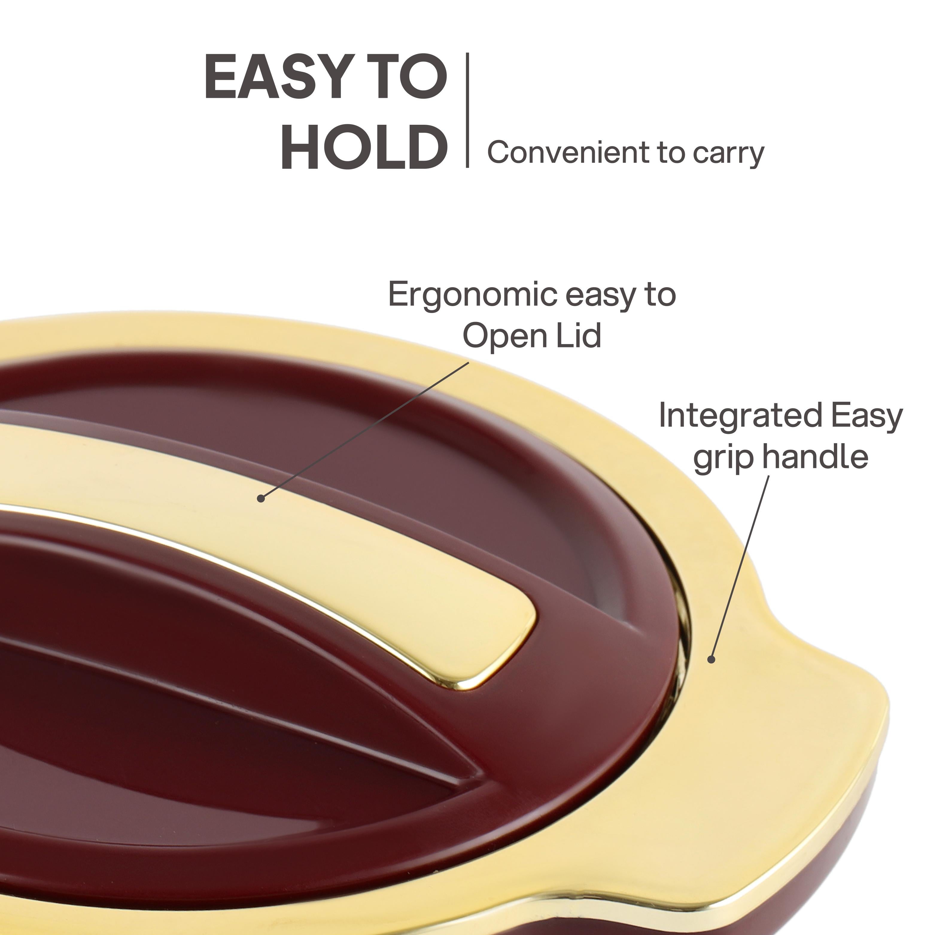 Radiant Insulated Casserole, Set of 3, 500ml+1000ml+1500ml Burgandy / 500ml+1000ml+1500ml