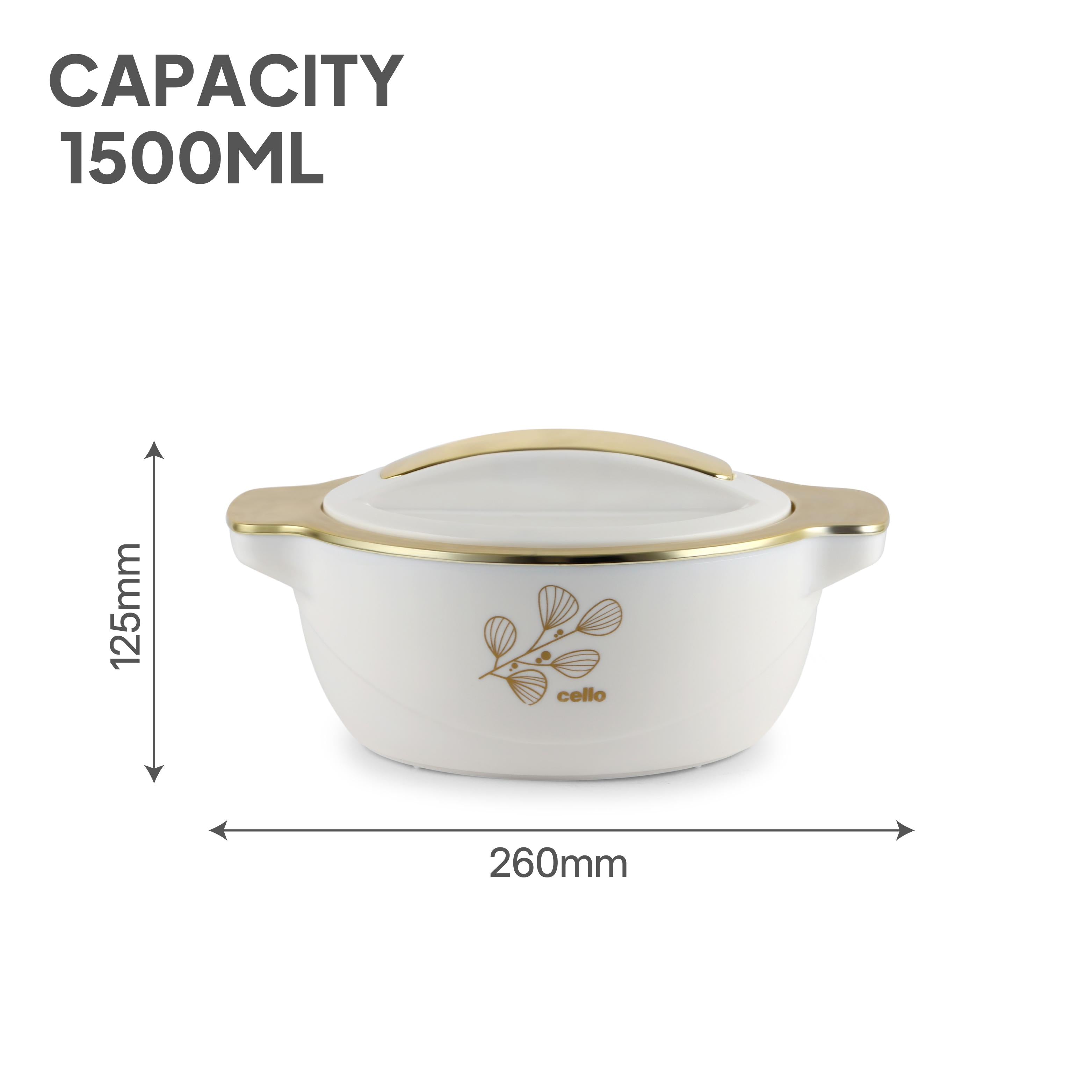 Radiant Insulated Casserole, 1500ml White / 1500ml