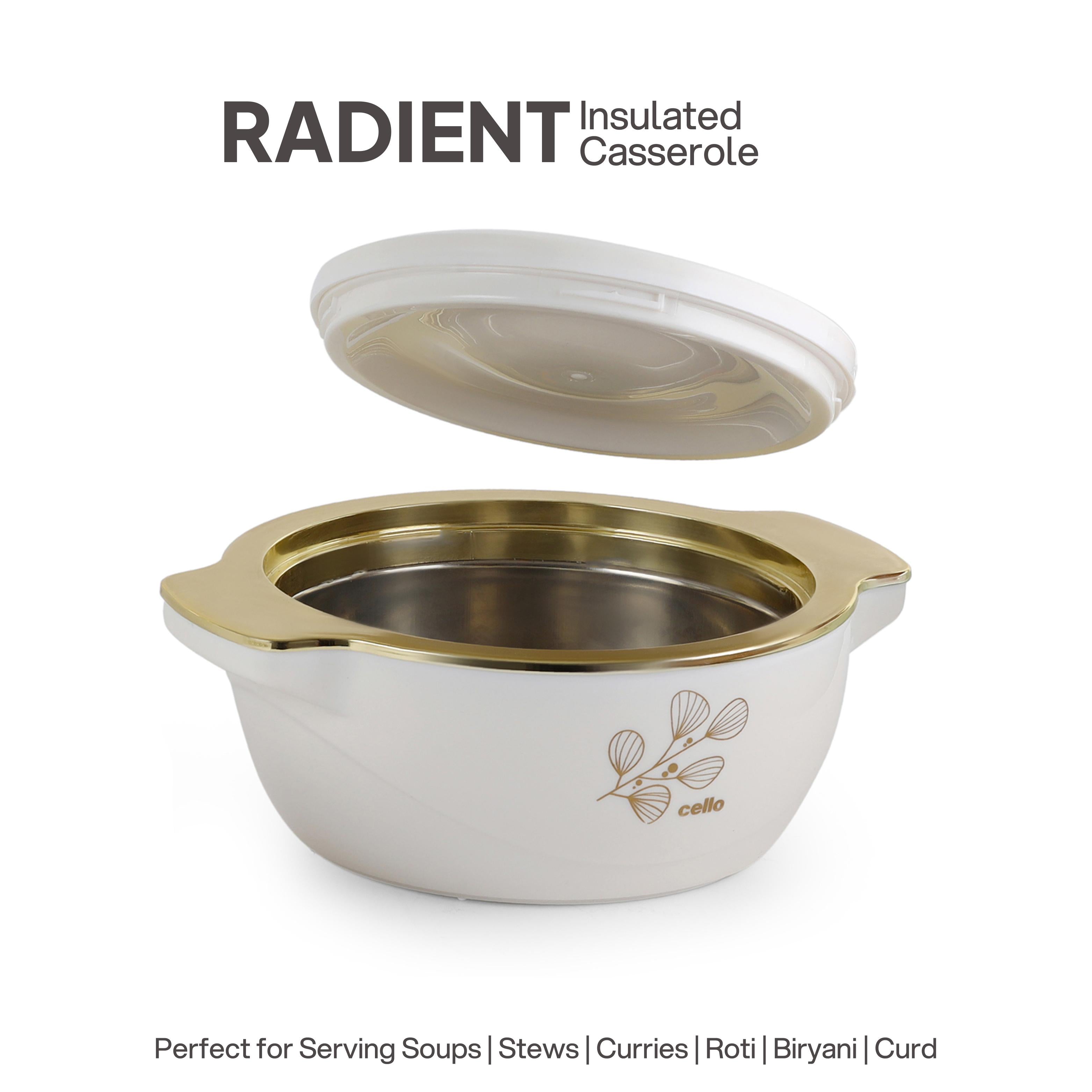 Radiant Insulated Casserole, 1500ml White / 1500ml