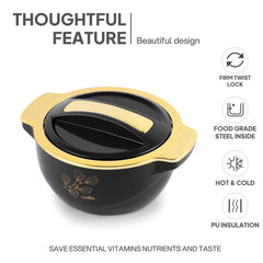 Radiant Insulated Casserole, 1500ml Black / 1500ml