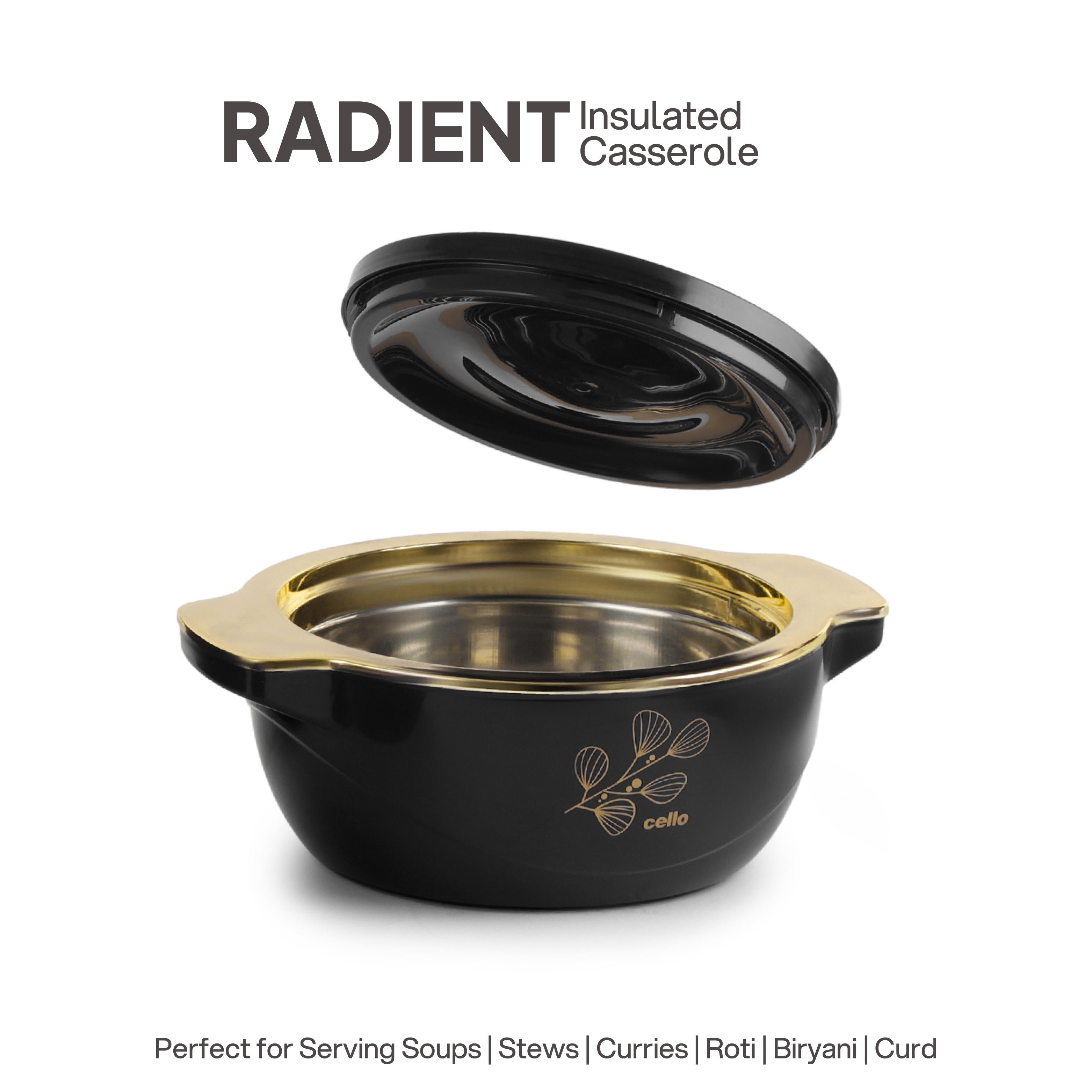 Radiant Insulated Casserole, 1500ml Black / 1500ml