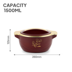 Radiant Insulated Casserole, 1500ml Burgandy / 1500ml