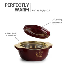 Radiant Insulated Casserole, 1500ml Burgandy / 1500ml